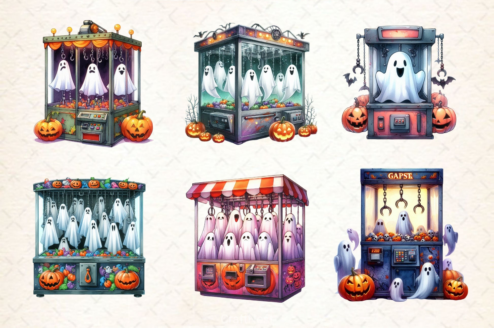 Halloween Claw Machine Clipart Bundle - CraftNest - Digital Crafting and Art