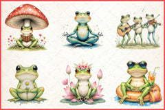 Frog Summer Clipart Bundle - CraftNest - Digital Crafting and Art