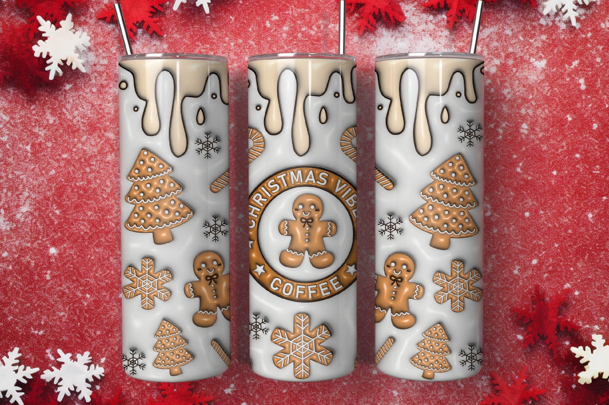 3D Inflated Christmas Tumbler Bundle 10 - CraftNest - Digital Crafting and Art