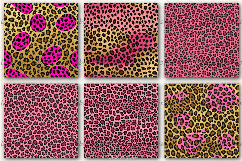 Leopard Pattern Backgrounds Bundle - CraftNest - Digital Crafting and Art