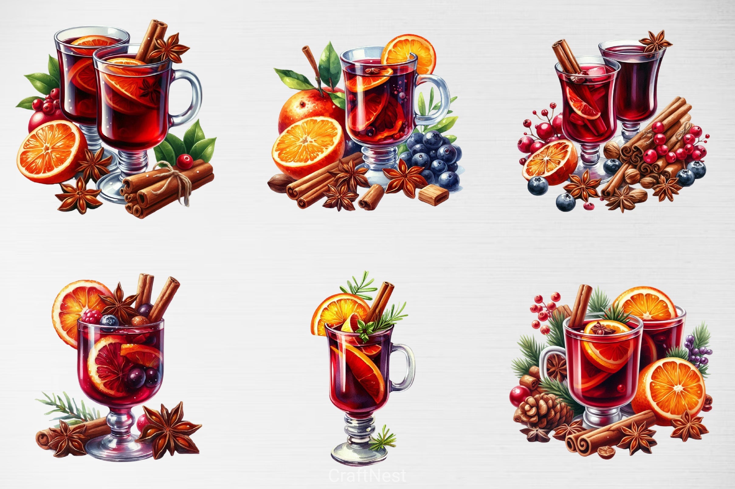 Mulled Wine Clipart Bundle - CraftNest - Digital Crafting and Art