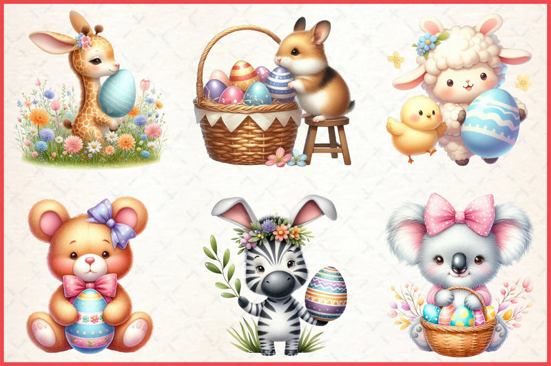 Easter Animals Clipart Bundle - CraftNest - Digital Crafting and Art