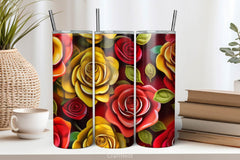 Flower Tumbler Wrap Bundle 1 - CraftNest - Digital Crafting and Art
