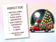 Merry Christmas Truck Gnomes Clipart Bundle - CraftNest - Digital Crafting and Art