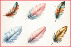 Feathers Clipart Bundle - CraftNest - Digital Crafting and Art