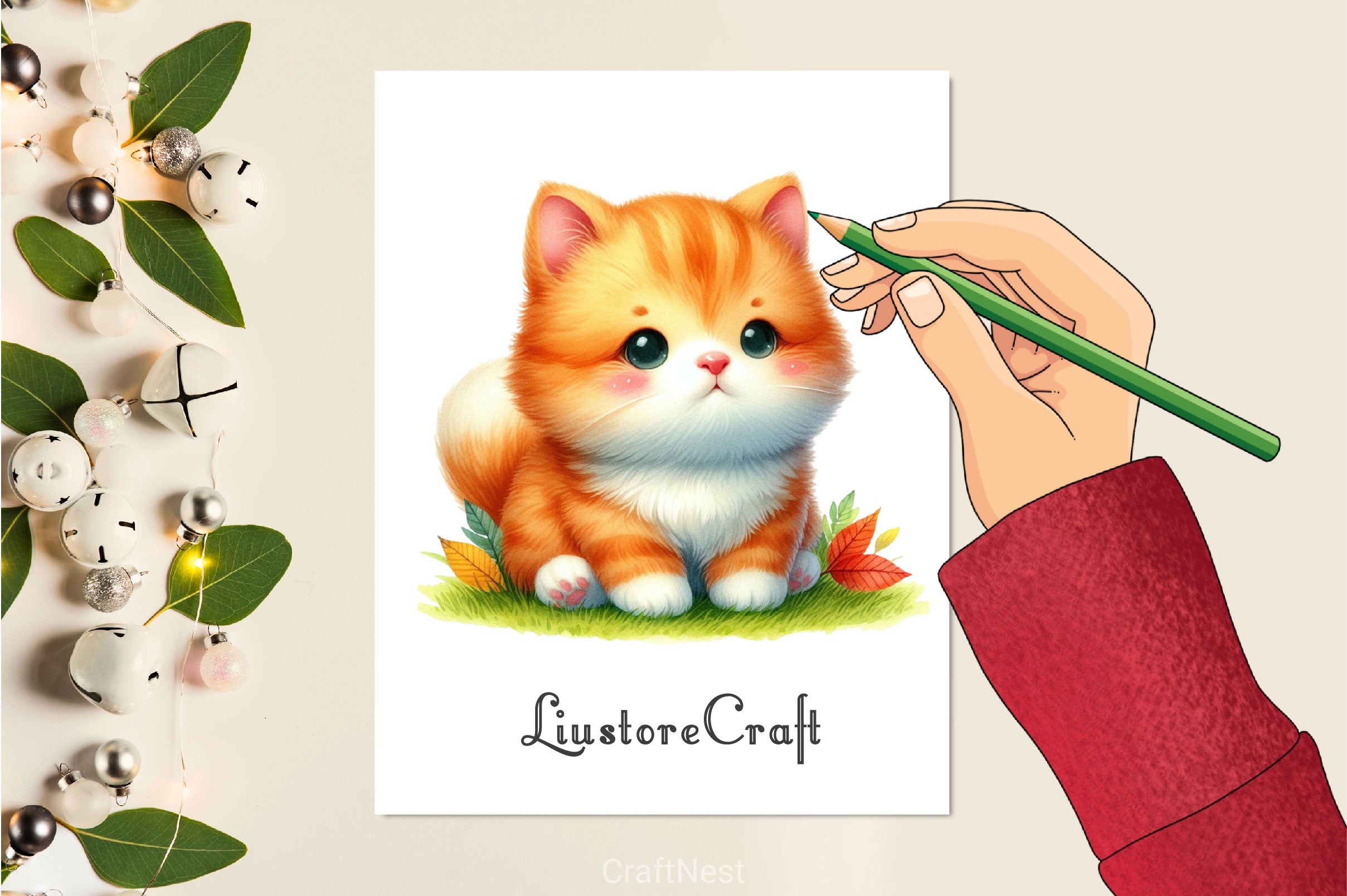 Cute Autumn Cat Clipart Bundle 2 - CraftNest - Digital Crafting and Art