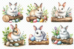 Cute Easter Bunny Clipart Bundle 6 - CraftNest - Digital Crafting and Art