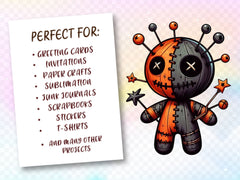 Halloween Gothic Voodoo Doll Clipart Bundle 6 - CraftNest - Digital Crafting and Art
