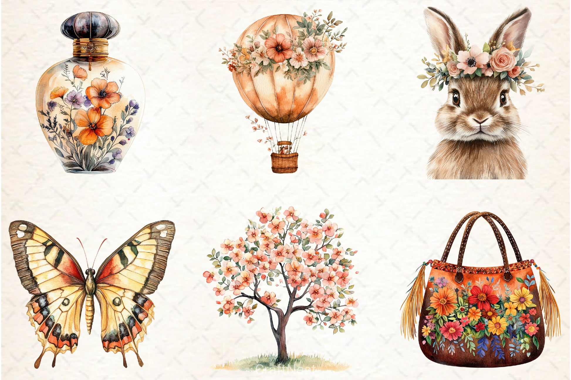 Boho Spring Clipart Bundle - CraftNest - Digital Crafting and Art