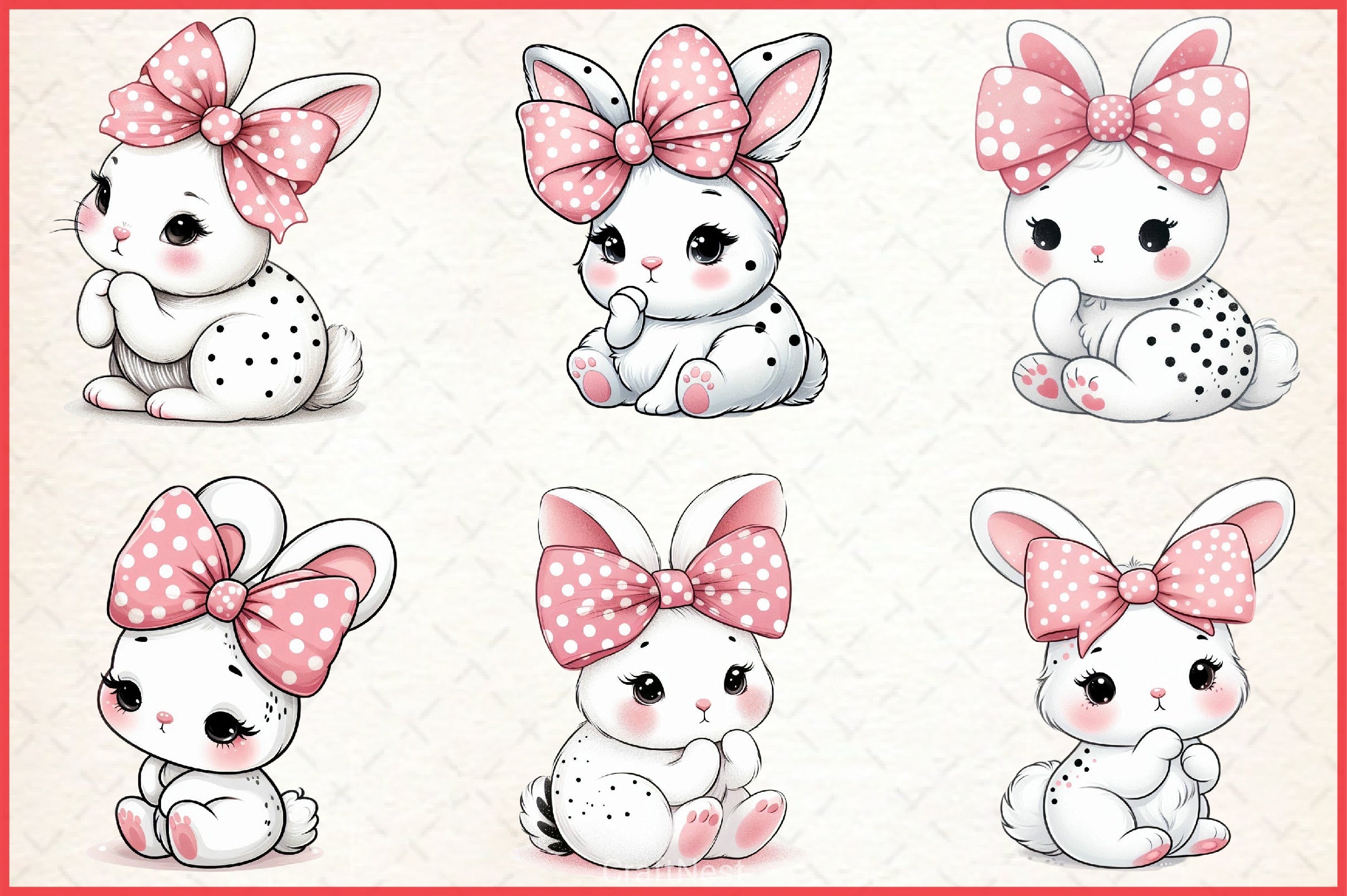 Bunny Clipart Bundle - CraftNest - Digital Crafting and Art