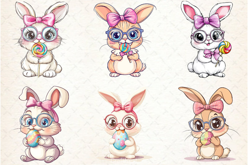 Funny Bunny Clipart Bundle - CraftNest - Digital Crafting and Art