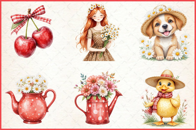 Spring Farm Clipart Bundle - CraftNest - Digital Crafting and Art