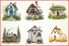 Tiny Houses Clipart Bundle - CraftNest - Digital Crafting and Art
