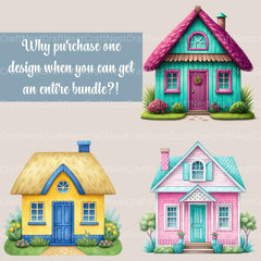 Cottages Clipart Bundle - CraftNest - Digital Crafting and Art