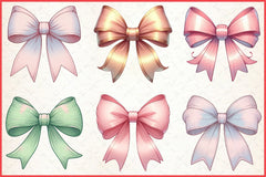 Coquette Bow Clipart Bundle 7 - CraftNest - Digital Crafting and Art