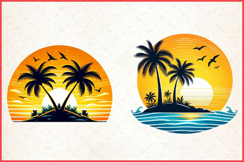 Summer Sunset Clipart Bundle - CraftNest - Digital Crafting and Art