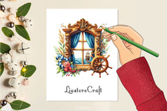 Vintage Nautical Window Clipart Bundle 2 - CraftNest - Digital Crafting and Art