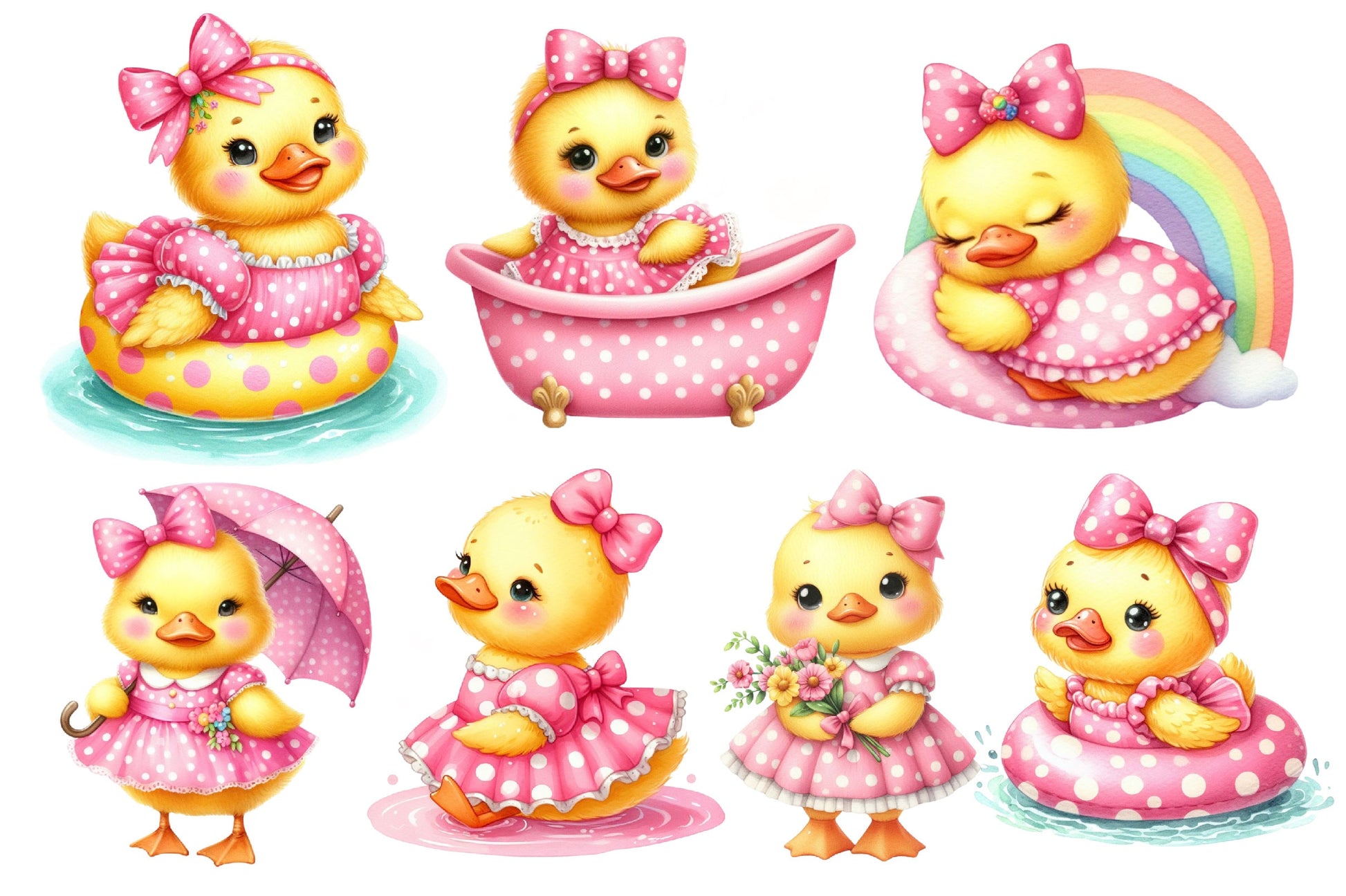 Lovely Ducks Clipart Bundle 2 - CraftNest - Digital Crafting and Art
