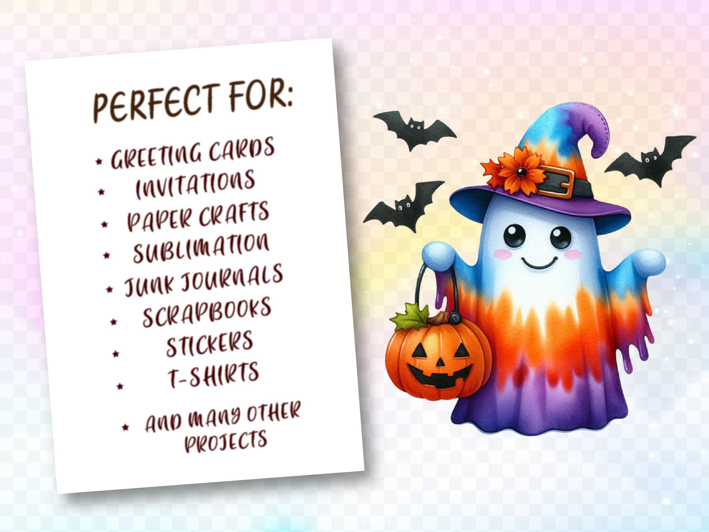 Funny Halloween Ghost Clipart Bundle 3 - CraftNest - Digital Crafting and Art