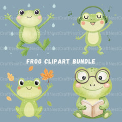 Frogs Clipart Bundle 2 - CraftNest - Digital Crafting and Art