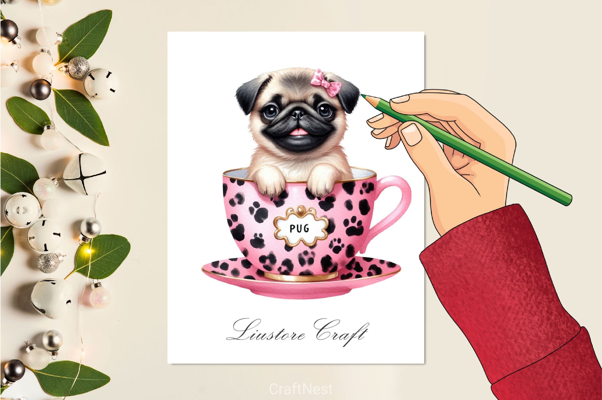 Dog Sitting In Tea Cup Clipart Bundle - CraftNest - Digital Crafting and Art