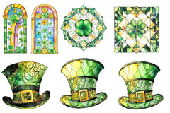 St Patrick's Day Stained Glass Clipart Bundle - CraftNest - Digital Crafting and Art