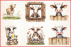 Funny Cow Clipart Bundle - CraftNest - Digital Crafting and Art