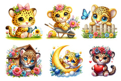 Cute Leopards Clipart Bundle - CraftNest - Digital Crafting and Art