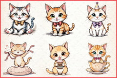 Funny Cats Clipart Bundle - CraftNest - Digital Crafting and Art
