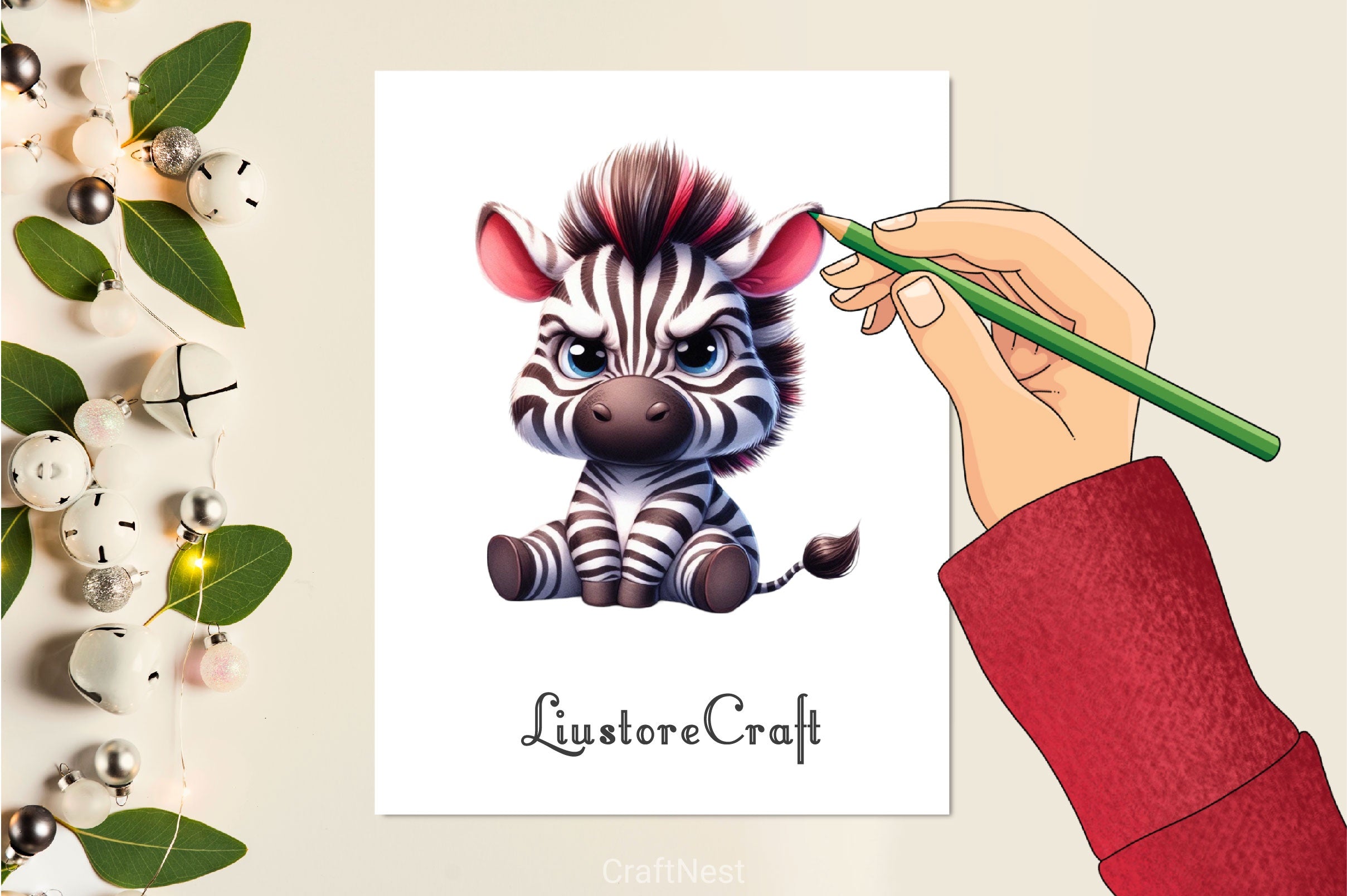 Funny Grumpy Zebra Clipart Bundle - CraftNest - Digital Crafting and Art