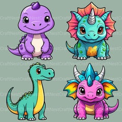 Dinosaurs Clipart Bundle 3 - CraftNest - Digital Crafting and Art