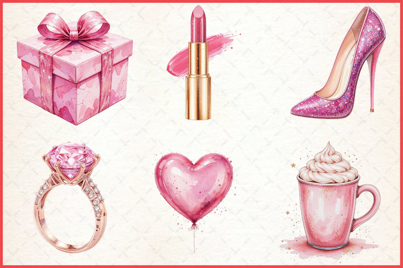 Glitter Pink Girl Clipart Bundle 3 - CraftNest - Digital Crafting and Art