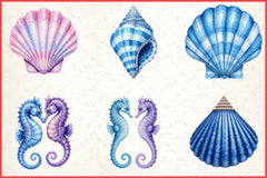 Summer Seashell Clipart Bundle 3 - CraftNest - Digital Crafting and Art