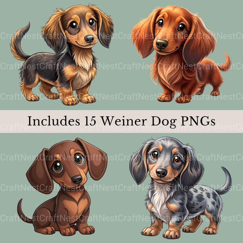 Dachshunds Clipart Bundle - CraftNest - Digital Crafting and Art