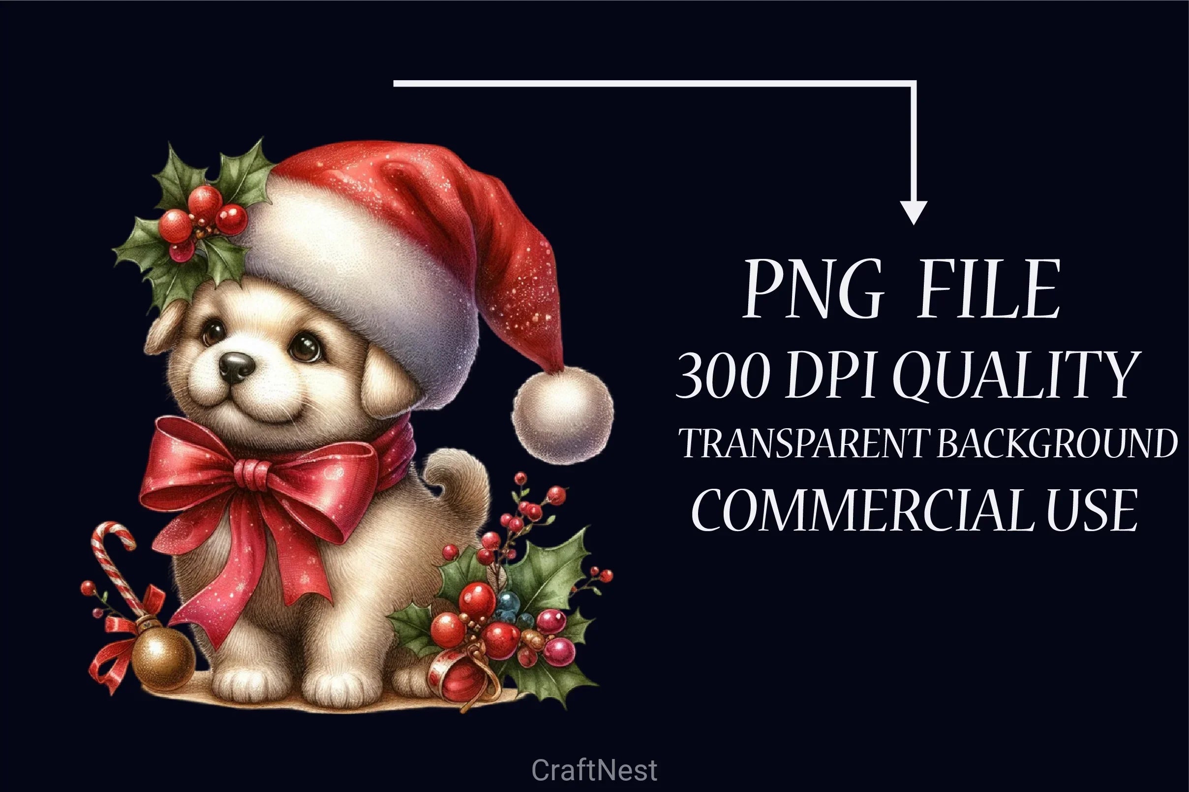 Dogs Santa Hat Clipart Bundle - CraftNest - Digital Crafting and Art