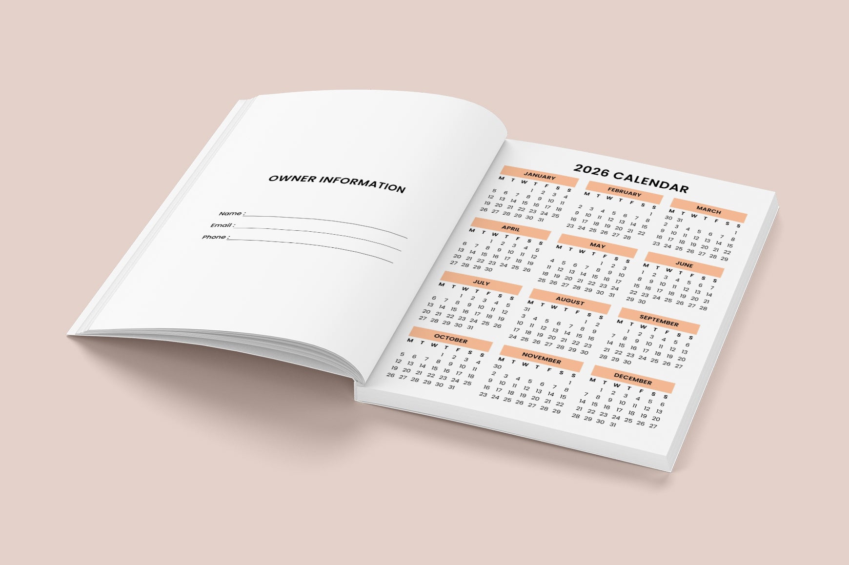 Monthly Planning Planner