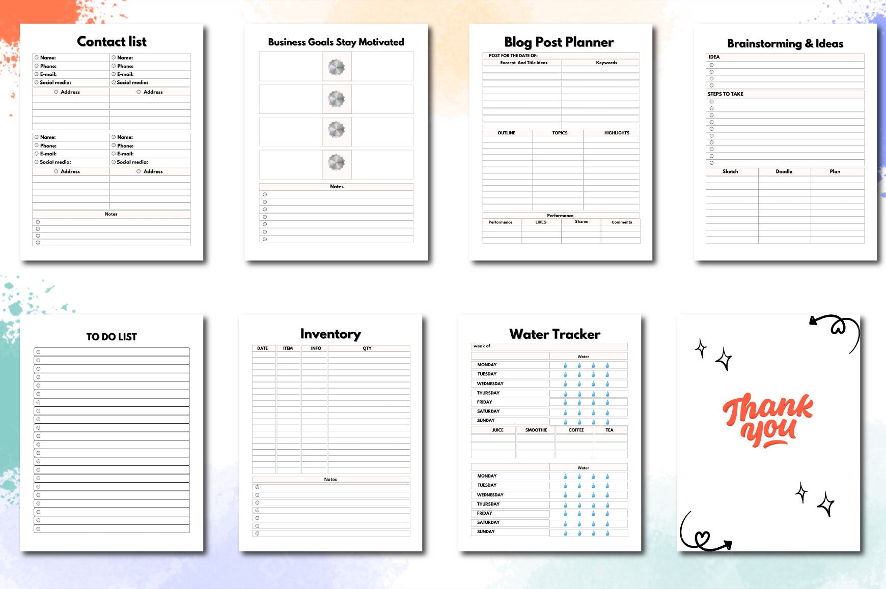 Working From Home Planner