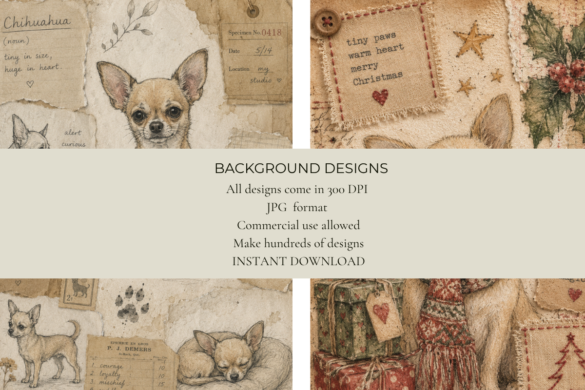 Chihuahua Vibes Junk Journal Pack