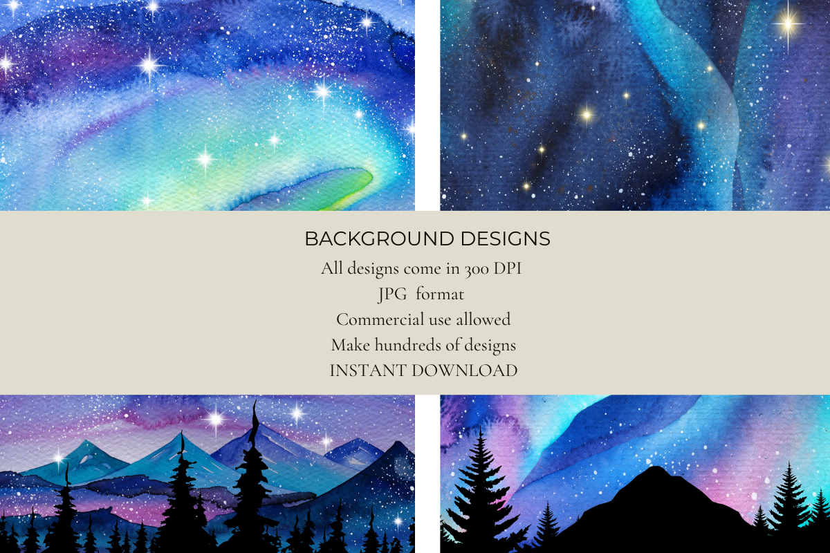 Magical Night Sky Junk Journal Papers