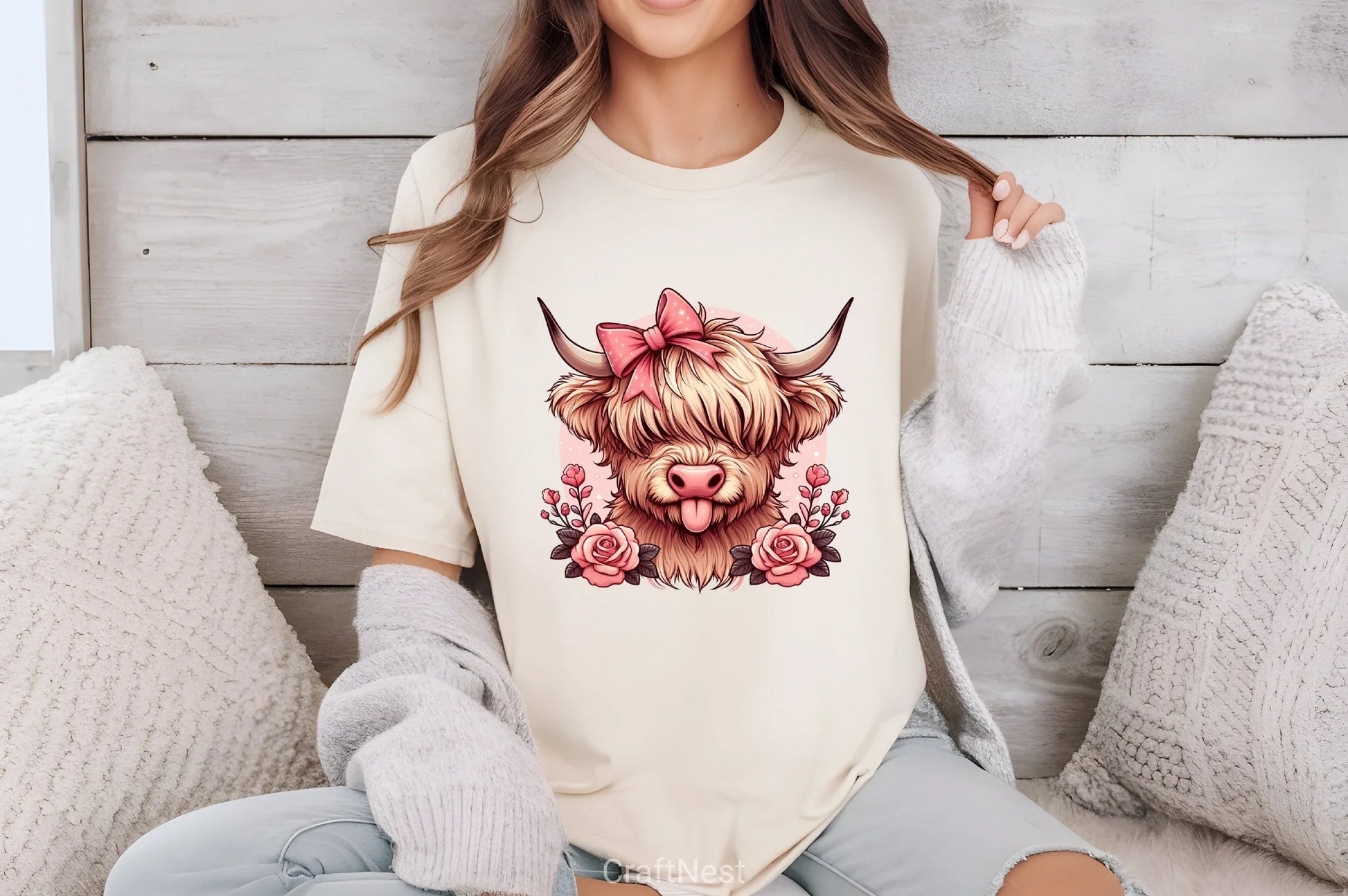 Highland Cow Valentine Clipart Bundle 3 - CraftNest - Digital Crafting and Art