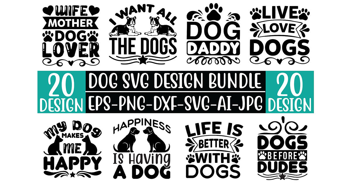 Dog SVG Bundle 8 - CraftNest - Digital Crafting and Art