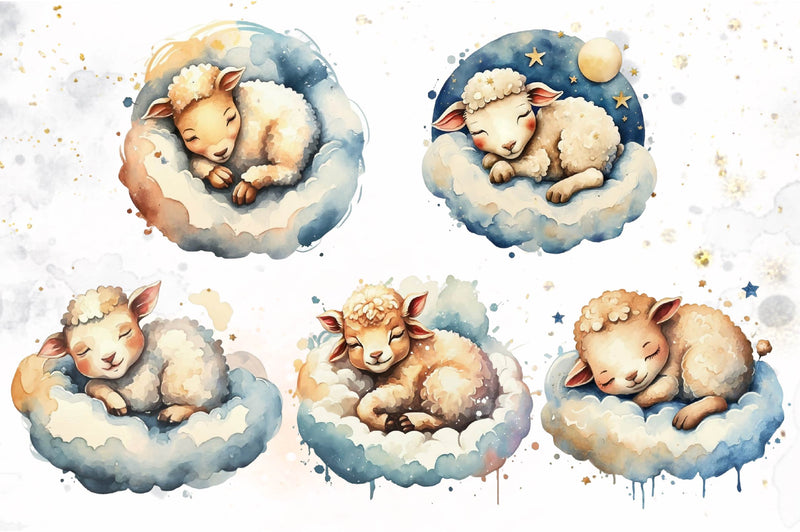 Baby Animals Sleeping Clipart Bundle - CraftNest - Digital Crafting and Art