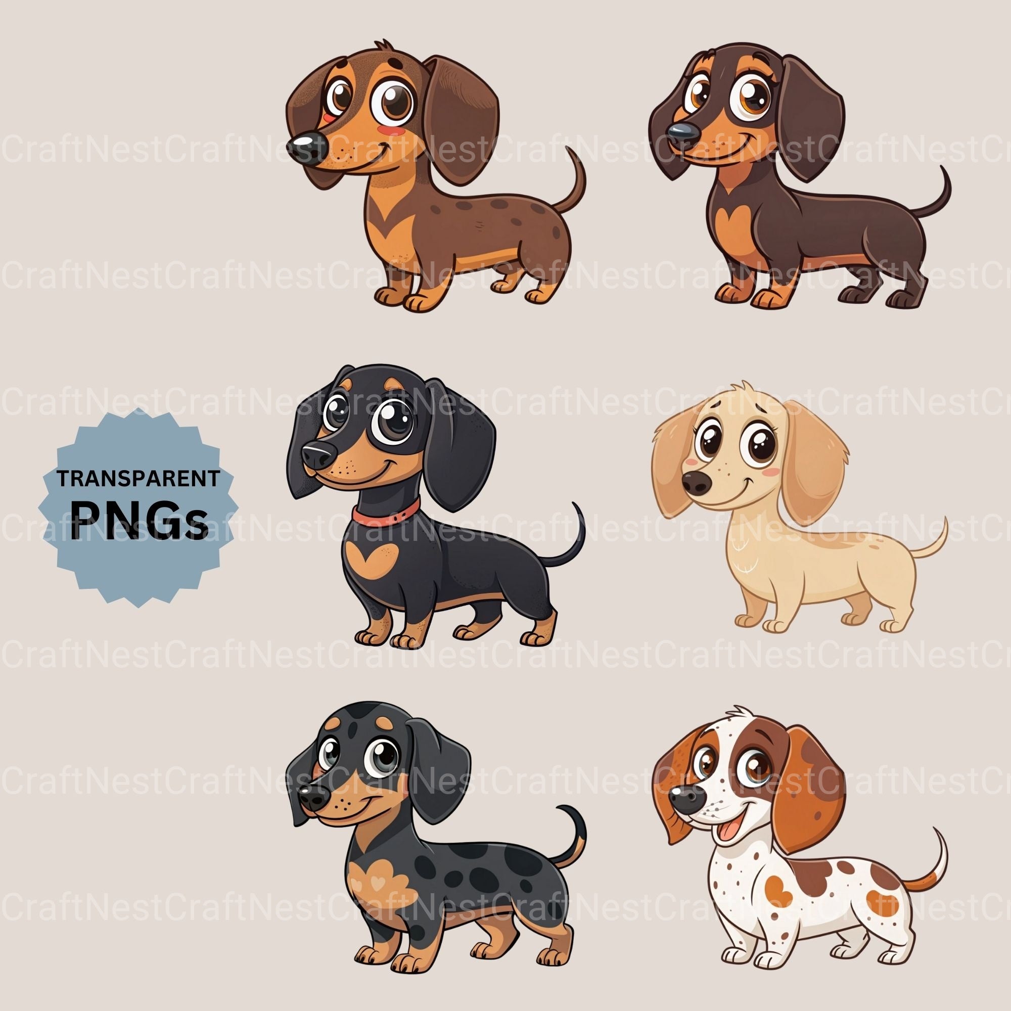 Dachshunds Clipart Bundle - CraftNest - Digital Crafting and Art