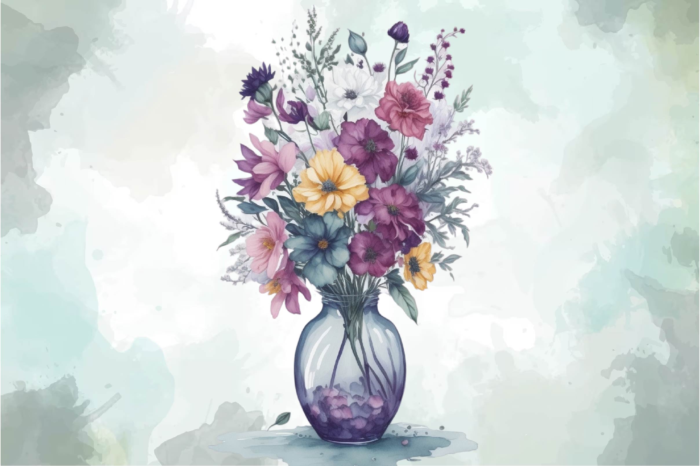 Vase Of Flowers Clipart Bundle - CraftNest - Digital Crafting and Art