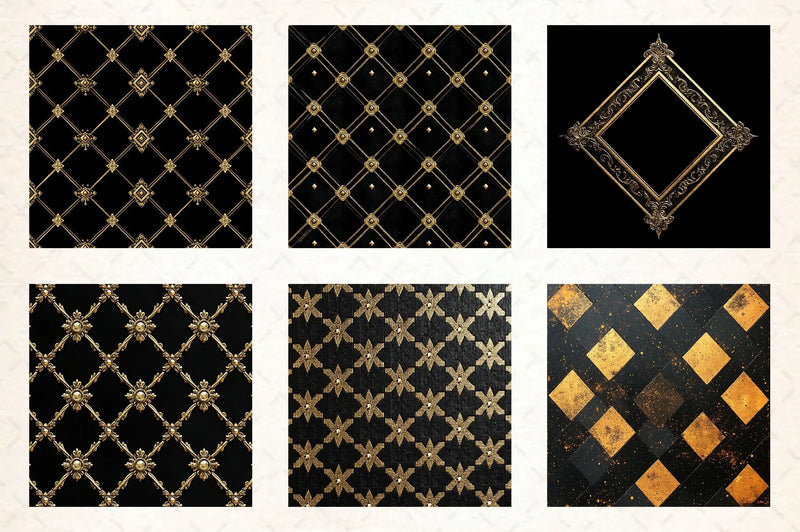 Black And Gold Diamond Digital Paper - CraftNest - Digital Crafting and Art