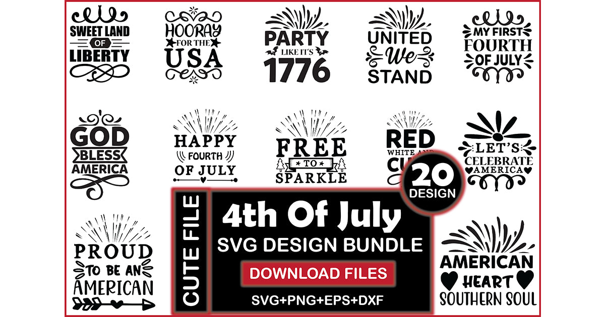 4th Of July SVG Bundle 3 - CraftNest - Digital Crafting and Art