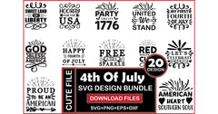 4th Of July SVG Bundle 3 - CraftNest - Digital Crafting and Art