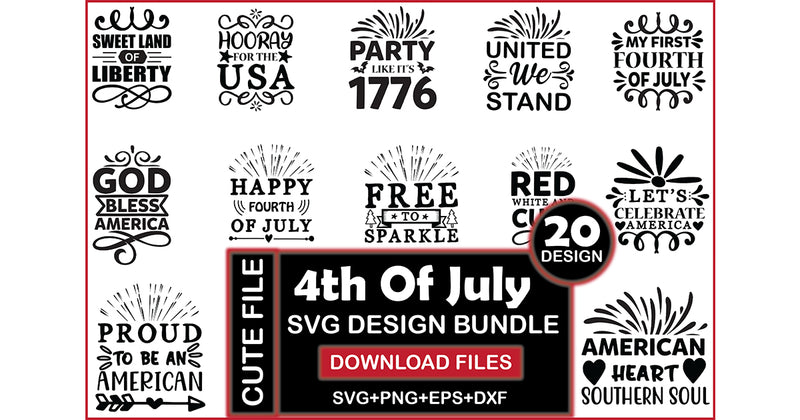 4th Of July SVG Bundle 3 - CraftNest - Digital Crafting and Art