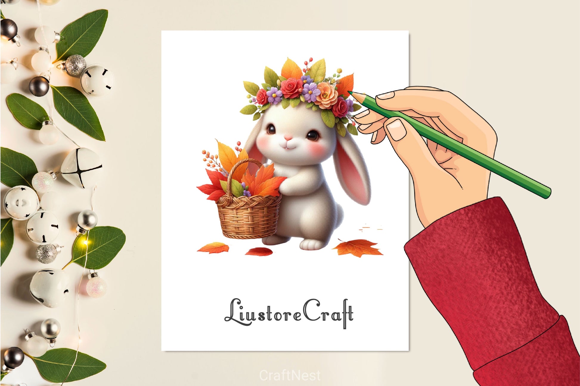 Cute Autumn Bunny Clipart Bundle 2 - CraftNest - Digital Crafting and Art