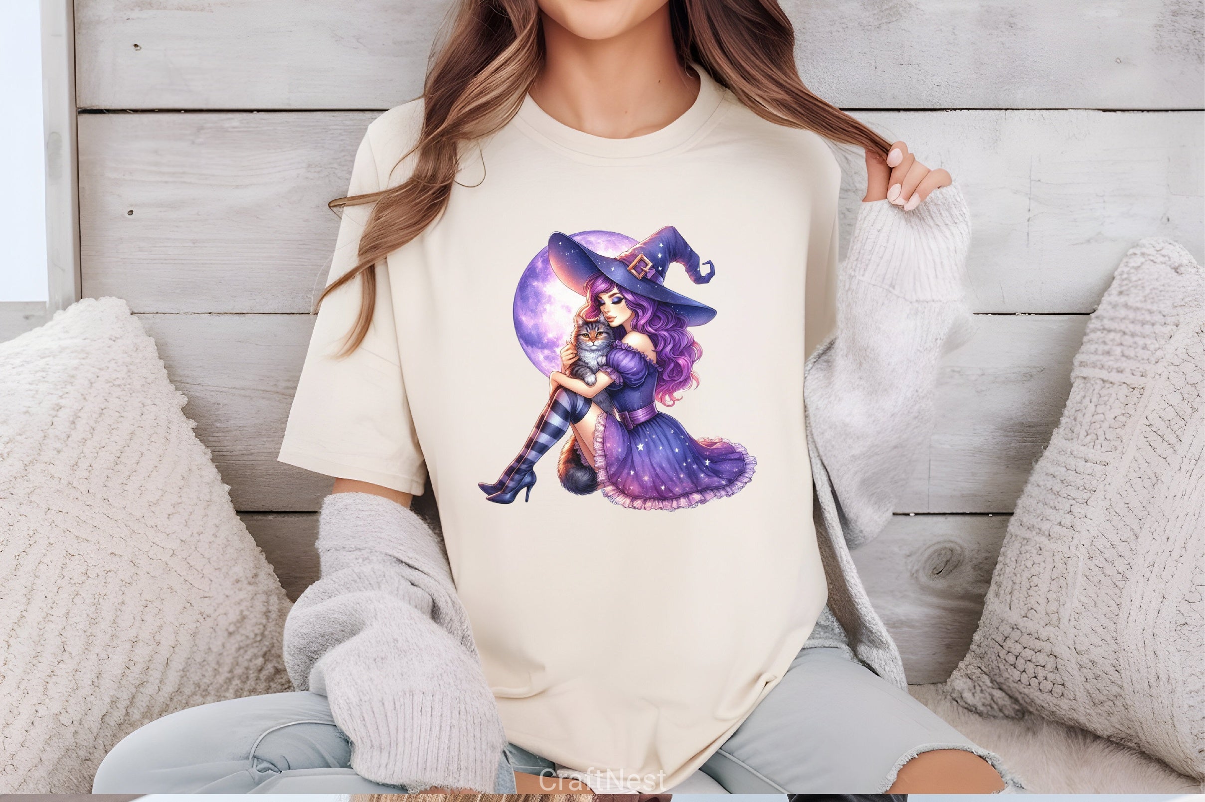 Halloween Witch Girl Clipart Bundle 7 - CraftNest - Digital Crafting and Art